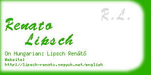 renato lipsch business card